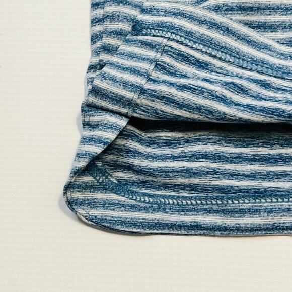 Nike Dri-FIT Polo Shirt Mens XL Blue White Striped Golf Tiger Woods Athletic - Picture 5 of 12